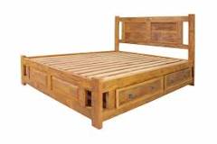 Cama de Casal de Madeira Maciça Peroba Rosa Valentina