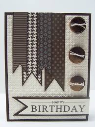 Homemade Birthday Cards For Guys Stampin Up Handmade Happy Birthday Greeting Card Masculine Birthday Card Neutral Birthday Male Husb Masculine Cards Cards Handmade Homemade Birthday Cards