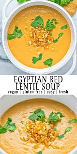 Egyptian Red Lentil Soup Contentedness Cooking Recipe Red Lentil Soup Vegetarian Soup Recipes Vegan Lentil Soup