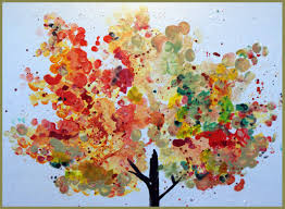 Learn More About The Finer Points Of Finger Painting Bored Art Fall Tree Painting Abstract Tree Painting Tree Painting Dollar stores typically have disposable tablecloths in abundance! fall tree painting abstract tree