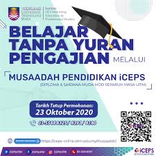 Uitm telah membuka pengambilan kedua mereka untuk pelbagai kategori. Institute Of Continuing Education Professional Studies Belajar Tanpa Yuran Pengajian Melalui Musaadah Pendidikan Iceps Mpi Musaadah Pendidikan Iceps Mpi Mempelawa Bumiputera Yang Sedang Bekerja Dan Kurang Berkemampuan Untuk Melanjutkan Pengajian