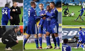 Read about leicester v crystal palace in the premier league 2019/20 season, including lineups, stats and live blogs, on the official website of the premier league. Leeds 1 4 Leicester Youri Tielemans Nets A Brace As Brendan Rodgers Side Run Riot At Elland Road Daily Mail Online