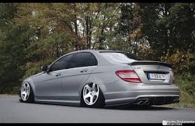 Bagged Mercedes Benz W204 C63 Amg Stancenation Accuair Rotiform