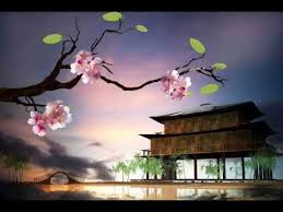 笛声悠扬 花开故人来 雨碎江南 relaxing music youtube house illustration wallpaper hd wallpaper