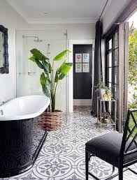 Black And White Bathroom Floor Tile Ideas Floor Tile Ideas For Your Kitchen Or Bathroom Domino Outdoor Bathrooms Bathroom Design Bathrooms Remodel