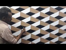 3d Wall Painting 3d Wall Decoration Effect 3d Wall Texture New Design Ideas Interior Design Youtube 3d Wall Painting Wall Painting Textured Walls