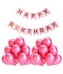 Happy birthday background with blurred balloons in pastel colors. Pink Happy Birthday Balloons For Decoration Premium Birthday Banner Set Of 31 Buy Pink Happy Birthday Balloons For Decoration Premium Birthday Banner Set Of 31 Online At Low Price Snapdeal