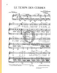 With bernard haller, thérèse roussel, dimitri joannidès. Le Temps Des Cerises Sheet Music Piano Voice Pdf Download Streaming Oktav