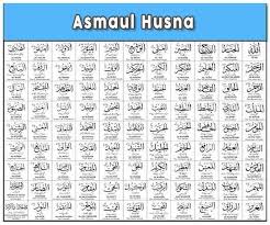 Tabel asmaul husna arab + latin + indonesia inggris. 99 Asmaul Husna Arab Latin Arti Dan Manfaatnya Lengkap
