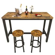 What kind of table is best for small spaces? 24 Mo Finance Recaceik 3 Piece Pub Dining Set Modern Bar Table And Abunda