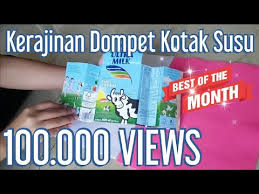 Setelah itu, gunting sedikit bagian dari ujung bawah dan atas karton tersebut. Kerajinan Dompet Kotak Susu Diy Youtube