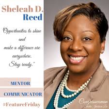 This week's feature Friday spotlight is Sheleah D. Reed. For almost 20  years, Sheleah has worked in the field of communications focusing