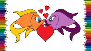 Check spelling or type a new query. How To Draw A Cartoon Fish Cute And Easy Fish In Love And Kiss Drawing
