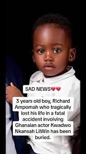 Tragic Burial of 3-Year-Old Boy After Fatal Accident with Actor Kwadwo  Nkansah LilWin