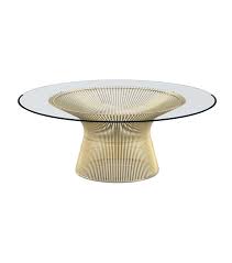 The coffee table can also be used as a side table, end room table, etc. Platner Gold Knoll Coffee Table Milia Shop