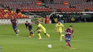 Villarreal barcelona live score (and video online live stream) starts on 25 apr 2021 at 14:15 utc time at estadio de la ceramica stadium, villarreal city, spain in laliga, spain. Barcelona 4 0 Villarreal Lionel Messi And Ansu Fati Score In Win Bbc Sport