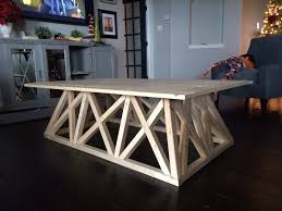 The faux finish in this tutorial should cost you less than $50. Diy Restoration Hardware Trestle Door Coffee Table The Rozy Home