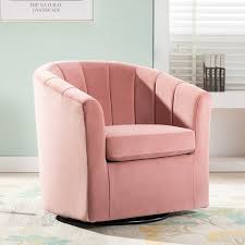 An elegant club chair is a great addition to your favourite outdoor space. Archiology Velvet Swivel Accent Club Chair Blush