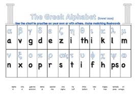 A table of greek letters. Greek Alphabet Lowercase Letters Chart Matching Activity And Writing Practise