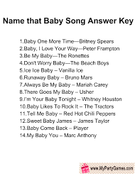 Every time you play fto's daily trivia game, a piece of plastic is removed from the ocean. Free Printable Name That Song Baby Shower Game