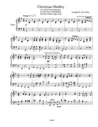 Free Sheet Music Traditional Christmas Medley Piano Solo Christmas Piano Music Christmas Piano Sheet Music Piano Sheet Music