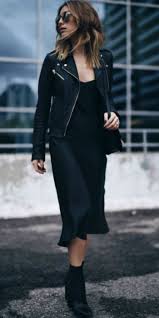 How To Wear The Slip Dress Trend With Confidence Just The Design Slip Dress Outfit Fashion Cute Black Dress