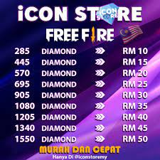Cara top up ff murah pakai gopay. Buy Free Fire Diamond Topup Murah Icon Store Rm10 Rm50 Seetracker Malaysia