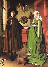 Jan Van Eyck Giovanni Arnolfini And His Bride 1434 Tempera And Oil On Wood Reproduced By The Courtesy Of The Tr Arnolfini Portrait Art History Jan Van Eyck