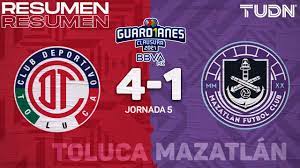 Resumen Y Goles Toluca 4 1 Mazatlan Torneo Guard1anes 2021 Bbva Mx J5 Tudn Youtube