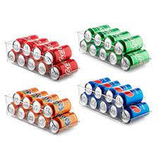 Maybe you would like to learn more about one of these? Buy Set Of 4 Refrigerator Organizer Bins Pop Soda Can Dispenser Beverage Holder For Fridge Freezer Kitchen Countertops Cabinets Clear Plastic Canned Food Pantry Storage Rack Online In Greece B07q8jkgn3