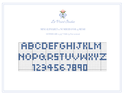 Check out our alphabet 8s selection for the very best in unique or custom,. Mini Alphabet And Numbers Chart For 13 Mesh Le Point Studio