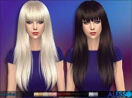 The Sims Resource Straight Hairstyle With Bangs Heartbeat Sims 4 Hairs Sims Hair Womens Hairstyles Straight Hairstyles