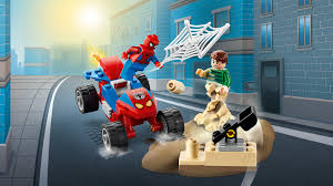 Lego marvel super heroes is loaded with a ton of characters to unlock. Spider Man And Sandman Showdown 76172 Lego Marvel Sets Lego Com For Kids