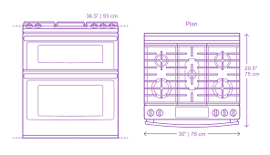 ge profile slide in double oven gas