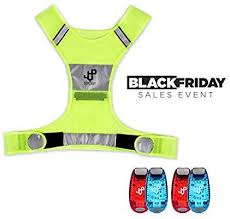 Amazon Com Led Safety Light And Reflective Vest Sets 4 Pack With Clip And 4 Bonuses The Perfect Running Light Safety Lights Reflective Vest Sport Running