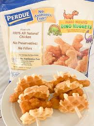 Panko breaded chicken breast & vegetable patties, panko breaded by perdue farms incorporated contains 230 calories per 100 g serving. Chicken And Waffle Kabobs For Kids Lola Lambchops Chicken And Waffles Kabobs Breaded Chicken