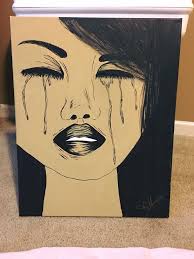 Canvas Art So Today Has Been A Rough Day And Amidst My Negative Thoughts And Depressing Music I Decided To Pull T Depressing Paintings Original Canvas Art Art