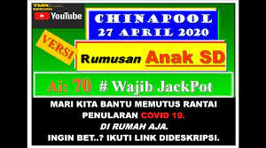 Prediksi Togel China Pool Senin 27 April 2020 Versi Rumusan Anak Sd Prediksi Jitu Togel China Youtube