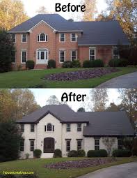Black And Grey Brick Houses Unique House Colors With Black Roof Homedecoration Homedecorations Homedecorationideas Ho Painted Brick House Brick Exterior House Home Exterior Makeover