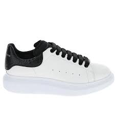 Black And White Alexander Mcqueen Sneakers Alexander Mcqueen Snakeskin Panelled Oversize Sneakers In Multi Modesens Alexander Mcqueen Sneakers Mcqueen