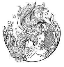 Check spelling or type a new query. Tattoo Art Mermaid Hand Drawing And Sketch Black And White Stock Vector Crushpixel
