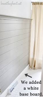 How to paint shiplap or wood plank walls. How To Install Wood Plank Walls Beneath My Heart Plank Walls Wood Plank Walls Bathroom Wall Decor Diy