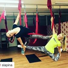 Pin By Vivian Lopez On Air Yoga Partner Workout Aerial Yoga Poses Aerial Fitness