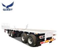 20FT +40FT 2 Axles Flatdeck Interlink Container Trailer Superlink Flatbed  Trailer