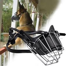 Us 8 51 5 Off Black Brown Strong Metal Wire Basket Dog Muzzle For Large Dog Amstaff Pitbull Bull Terrier Anti Bite Bark Chew Muzzles In Dog