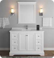 Matte White Traditional Bathroom Vanity