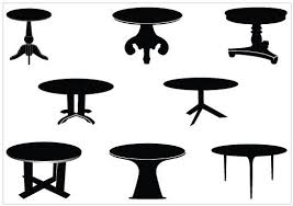 Table Vector Clip Art Pack Clip Art Silhouette Clip Art Table