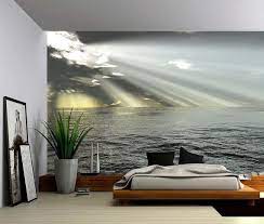 This design is black and white color theme oil painting style. Seascape Ocean Rays Of Light Large Wall Mural Self Adhesive Etsy Large Wall Murals Vinyl Wallpaper Fabric Wall Decals