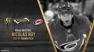 Nicolas roy 10 vegas golden knights first nhl goal 27 10 2019. Vgk Acquires Nicolas Roy And Conditional 2021 5th Rd Pick From Carolina