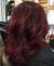 Short Burgundy Natural Hair On Dark Skin